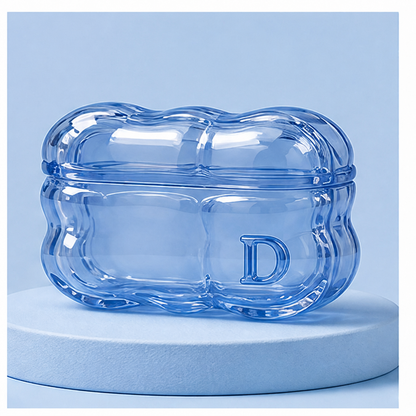 blue jelly puffy airpods case