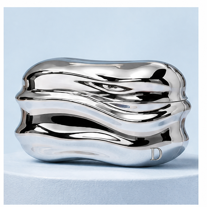 chrome wave sculpted airpods case