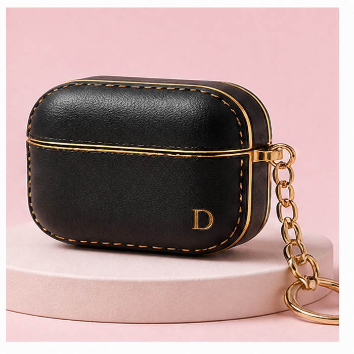 luxe chain vegan leather case